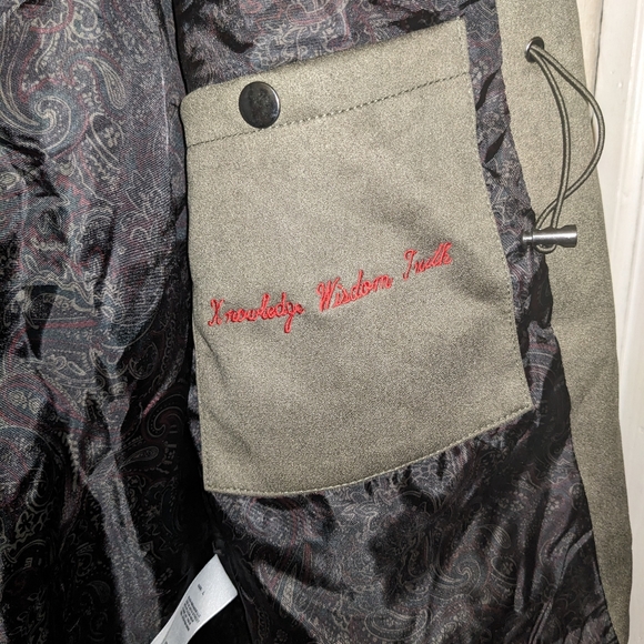 Robert Graham Men's Large Olive Green Button Zip Soft Shell Field Jacket New - Picture 7 of 14